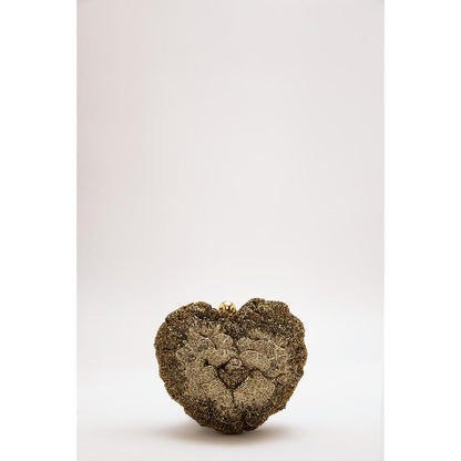 DOUX AMOUR Isa Vintage Gold Embellished Clutch