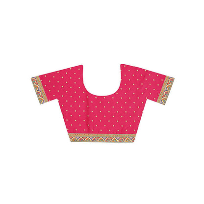 Dress & Dazzle Pashmina Silk Saree With Unstitched Blouse