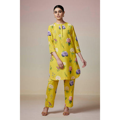 Dressfolk Lemon Yellow Linen-Cotton Co-Ord (Set of 2)