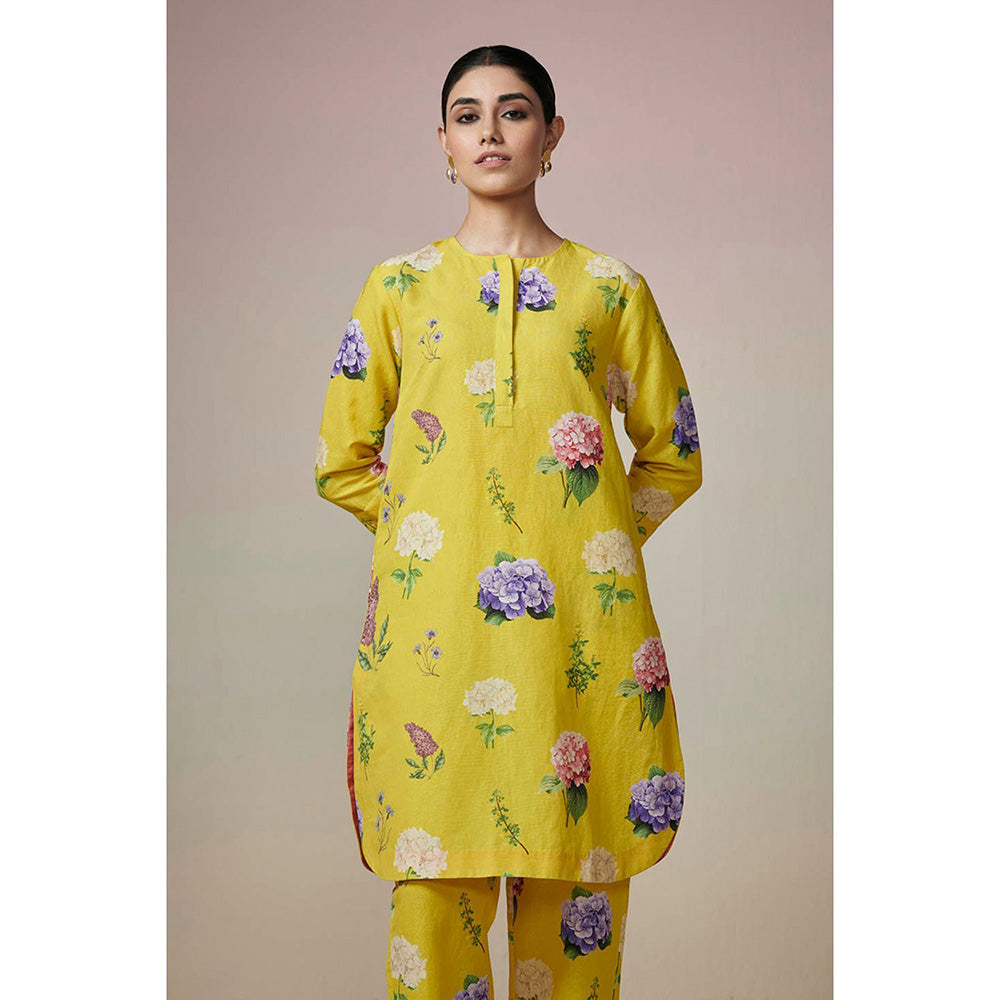 Dressfolk Lemon Yellow Linen-Cotton Co-Ord (Set of 2)