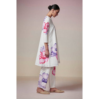 Dressfolk Ivory Linen- Cotton Co-Ord (Set of 2)