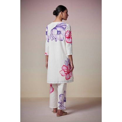Dressfolk Ivory Linen- Cotton Co-Ord (Set of 2)