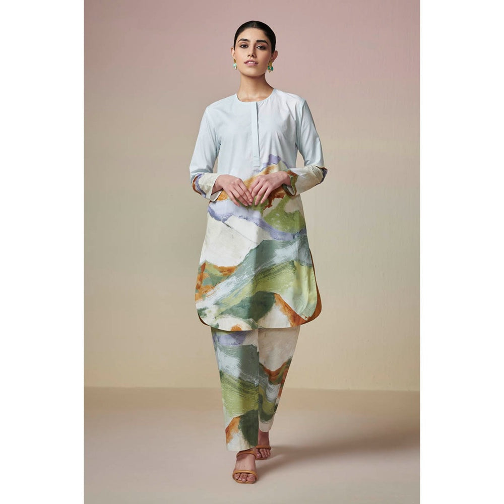 Dressfolk Light Blue Cotton Co-Ord (Set of 2)