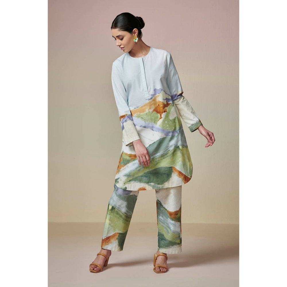 Dressfolk Light Blue Cotton Co-Ord (Set of 2)