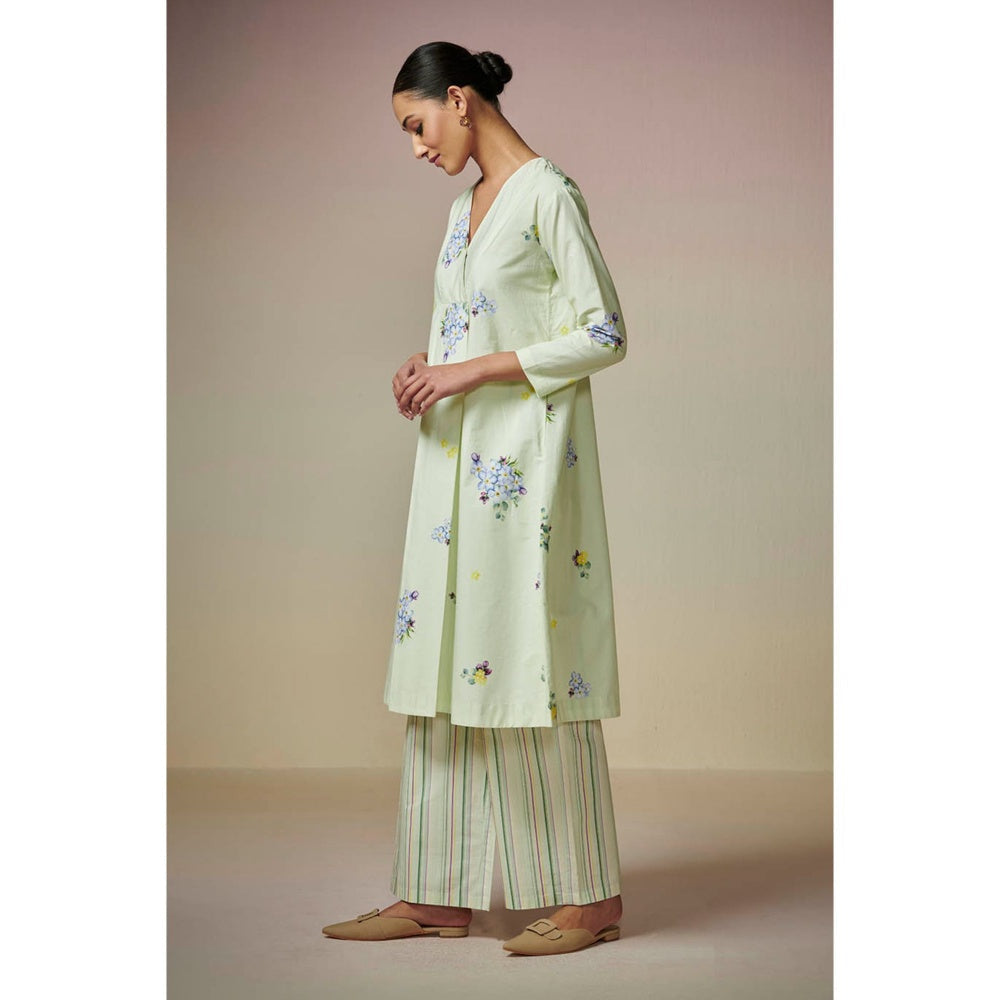 Dressfolk Pista Green Cotton Co-Ord (Set of 2)