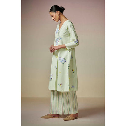 Dressfolk Pista Green Cotton Co-Ord (Set of 2)