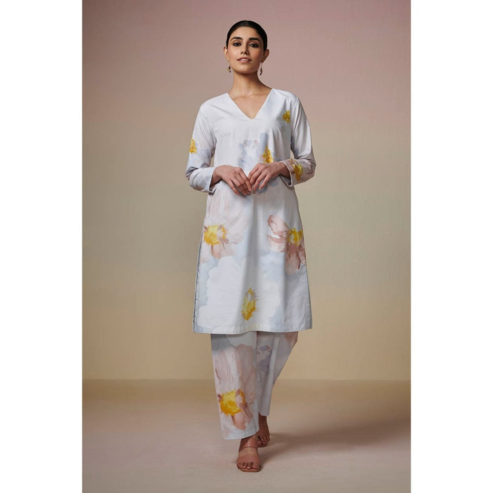 Dressfolk Powder Blue Cotton Co-Ord (Set of 2)