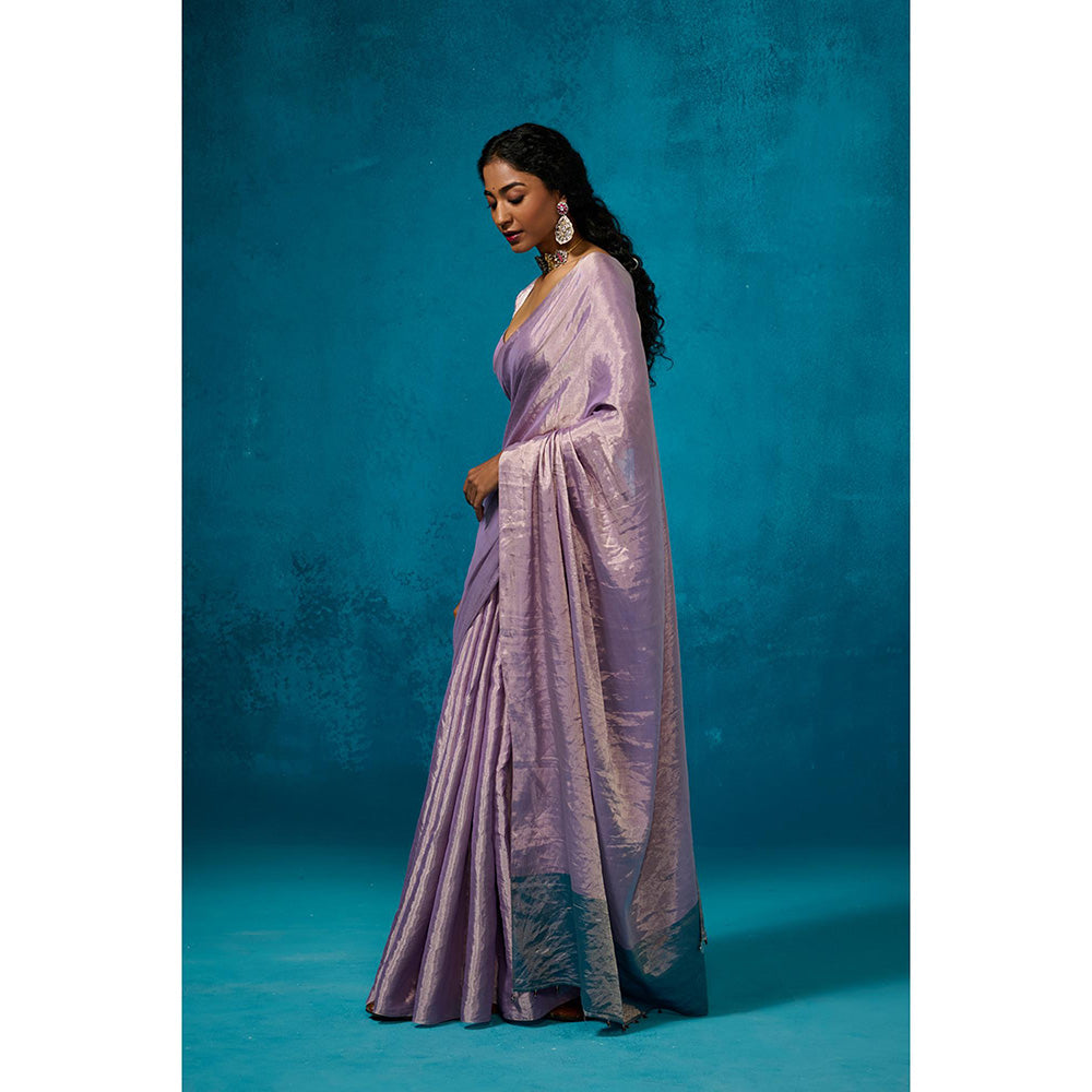 Dressfolk Handwoven Tissue Zari Saree With Matching Unstitched Blouse