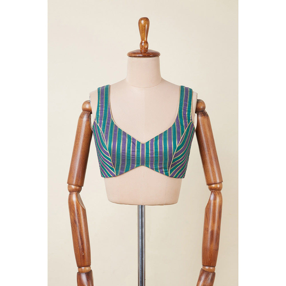 Dressfolk Green Stripes Tisha Stitched Blouse