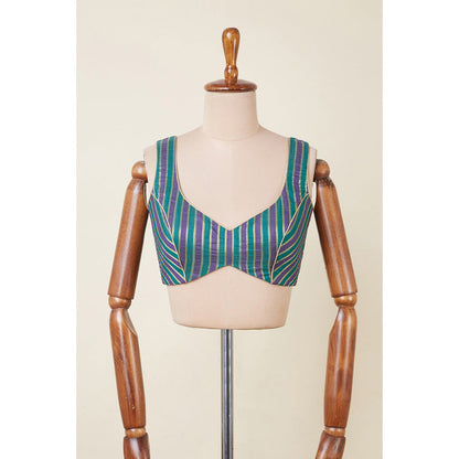 Dressfolk Green Stripes Tisha Stitched Blouse