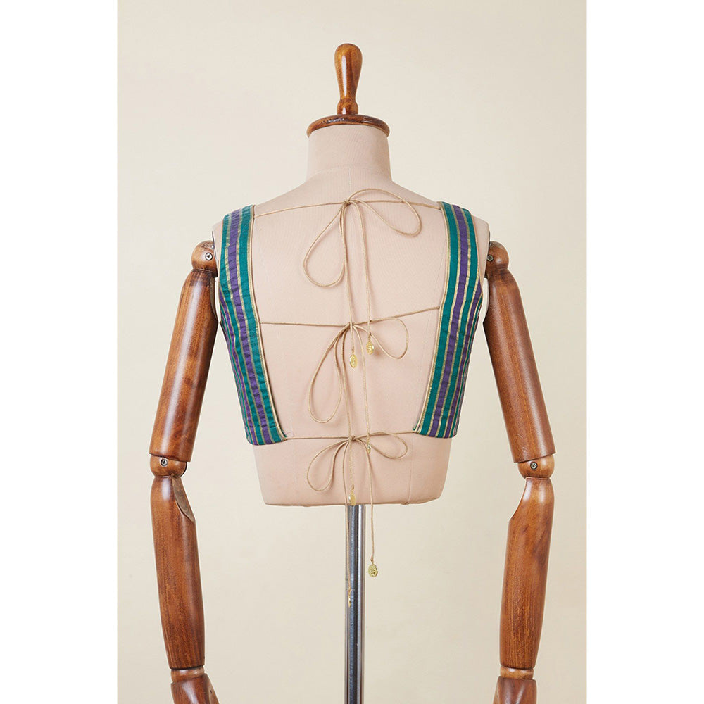 Dressfolk Green Stripes Tisha Stitched Blouse