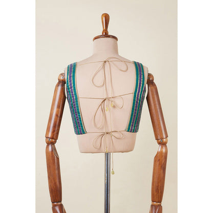 Dressfolk Green Stripes Tisha Stitched Blouse