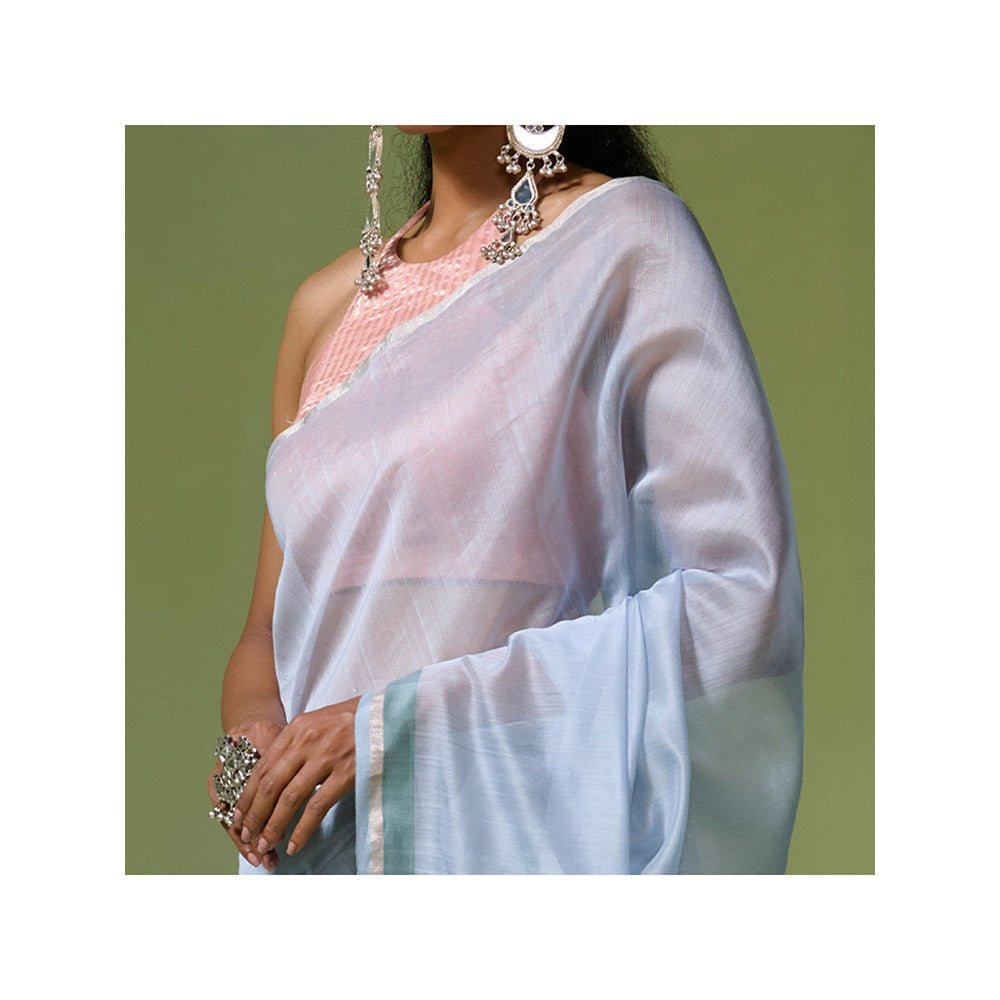 Dressfolk Peach Stripes Chahat Stitched Blouse