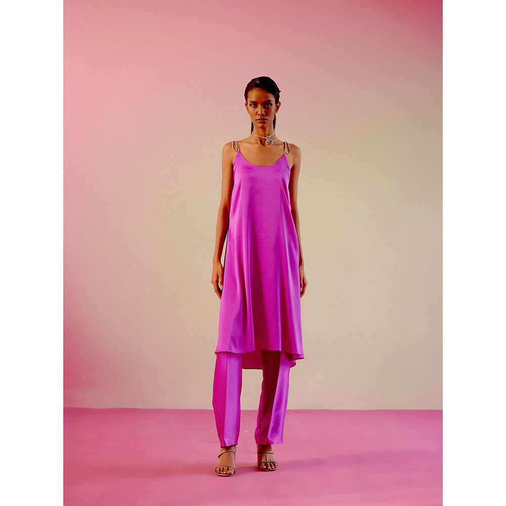 DRISHTI CHHABRAA Rhinestone Bow Strap Co-ord (Set of 2)