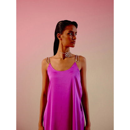 DRISHTI CHHABRAA Rhinestone Bow Strap Co-ord (Set of 2)