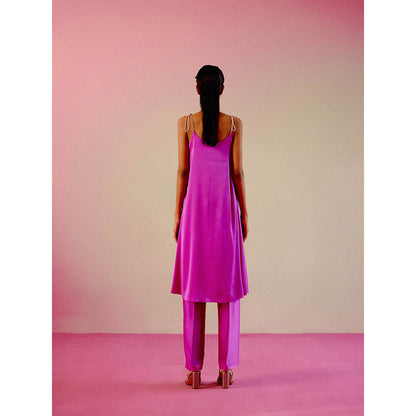 DRISHTI CHHABRAA Rhinestone Bow Strap Co-ord (Set of 2)