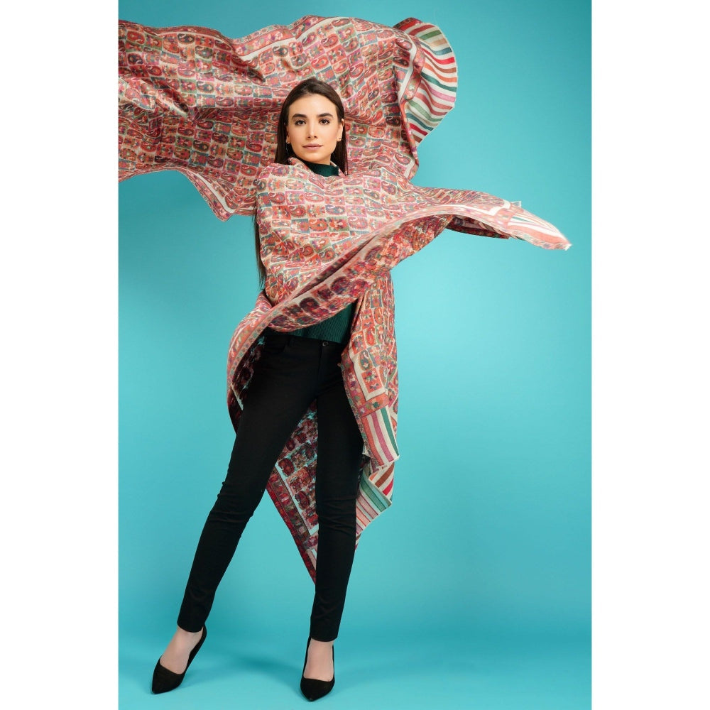 Dusala India Cashmere Multi-Color Kani Weave Shawl