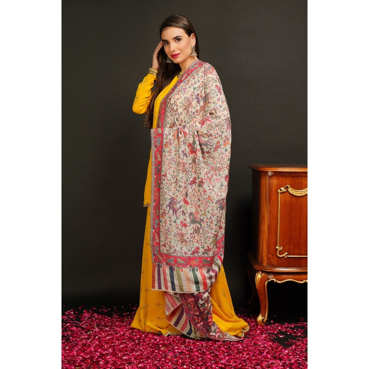Dusala India Cashmere Multi-Color Kani Weave Shawl