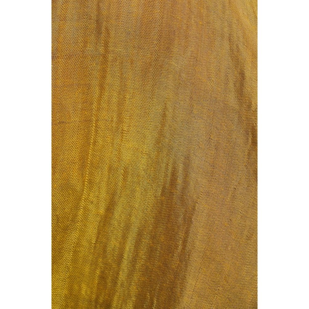 Dusala India Handwoven Gold Zari Pashmina Shawl