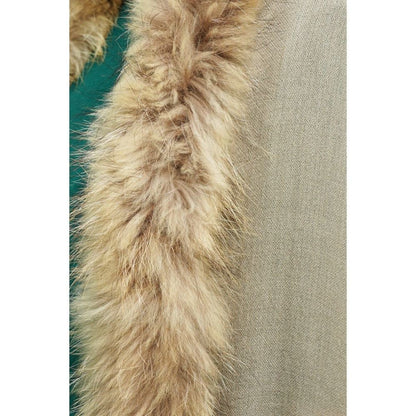 Dusala India Pashmina Grey Fur Border Stole