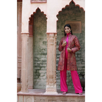 Dusala India Handwoven Pashmina Vintage Full Jacket With Paisley Design