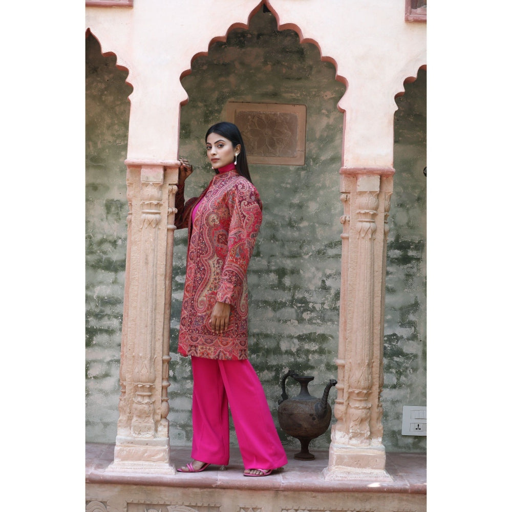 Dusala India Handwoven Pashmina Vintage Full Jacket With Paisley Design