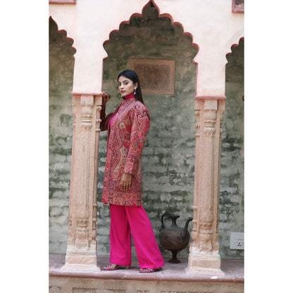 Dusala India Handwoven Pashmina Vintage Full Jacket With Paisley Design