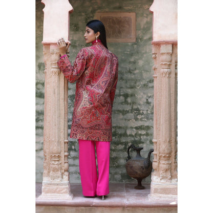 Dusala India Handwoven Pashmina Vintage Full Jacket With Paisley Design