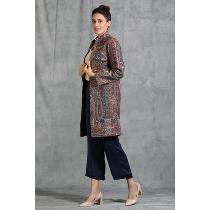 Dusala India Handwoven Pashmina Vintage Full Jacket With Paisley Design
