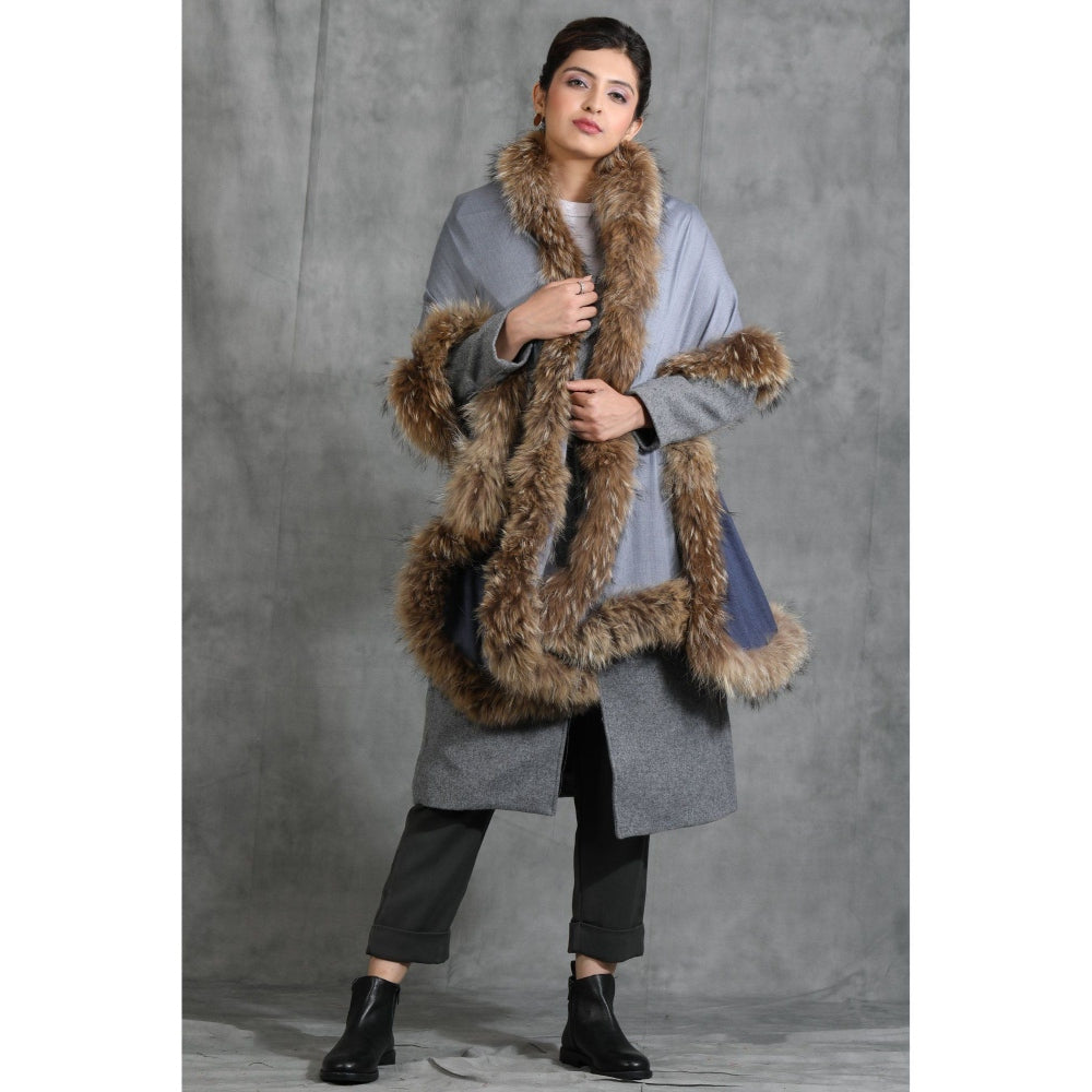 Dusala India Handwoven Cashmere Fine Wool High-Quality Fur Stole