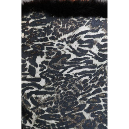 Dusala India Handwoven Cashmere Fine Wool Digital Animal Print With High Quality Fur Stole