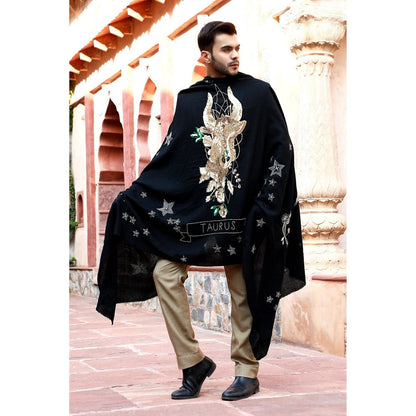 Dusala India Taurus Sequence Pipe Work and Thread Work Shawl