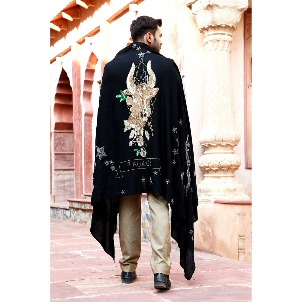 Dusala India Taurus Sequence Pipe Work and Thread Work Shawl