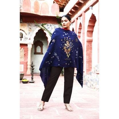 Dusala India Virgo Sequence Pipe Work and Thread Work Shawl