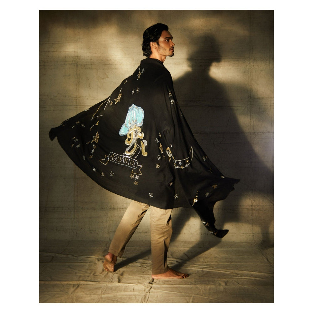 Dusala India Aquarius Sequence Pipe Work and Thread Work Shawl