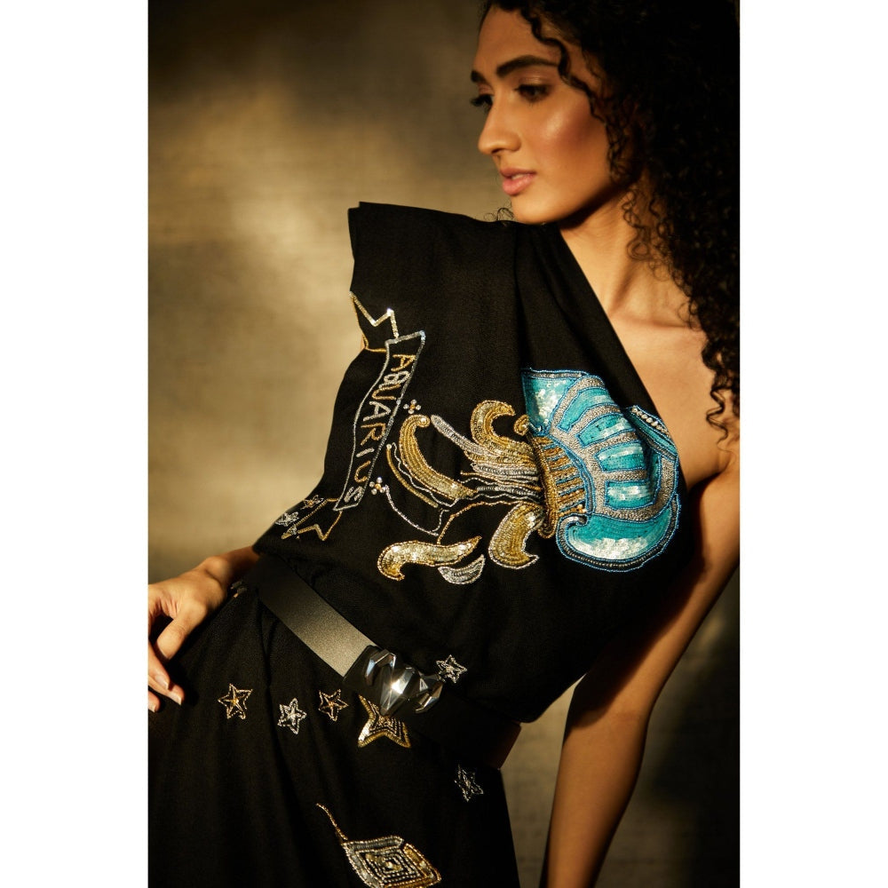 Dusala India Aquarius Sequence Pipe Work and Thread Work Shawl