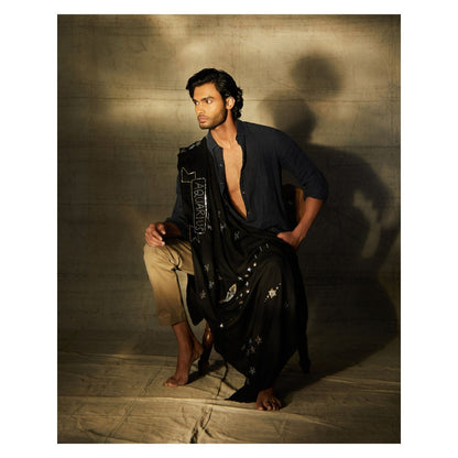 Dusala India Aquarius Sequence Pipe Work and Thread Work Shawl