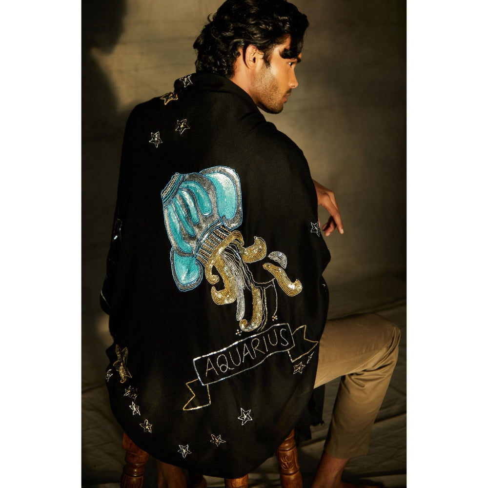 Dusala India Aquarius Sequence Pipe Work and Thread Work Shawl