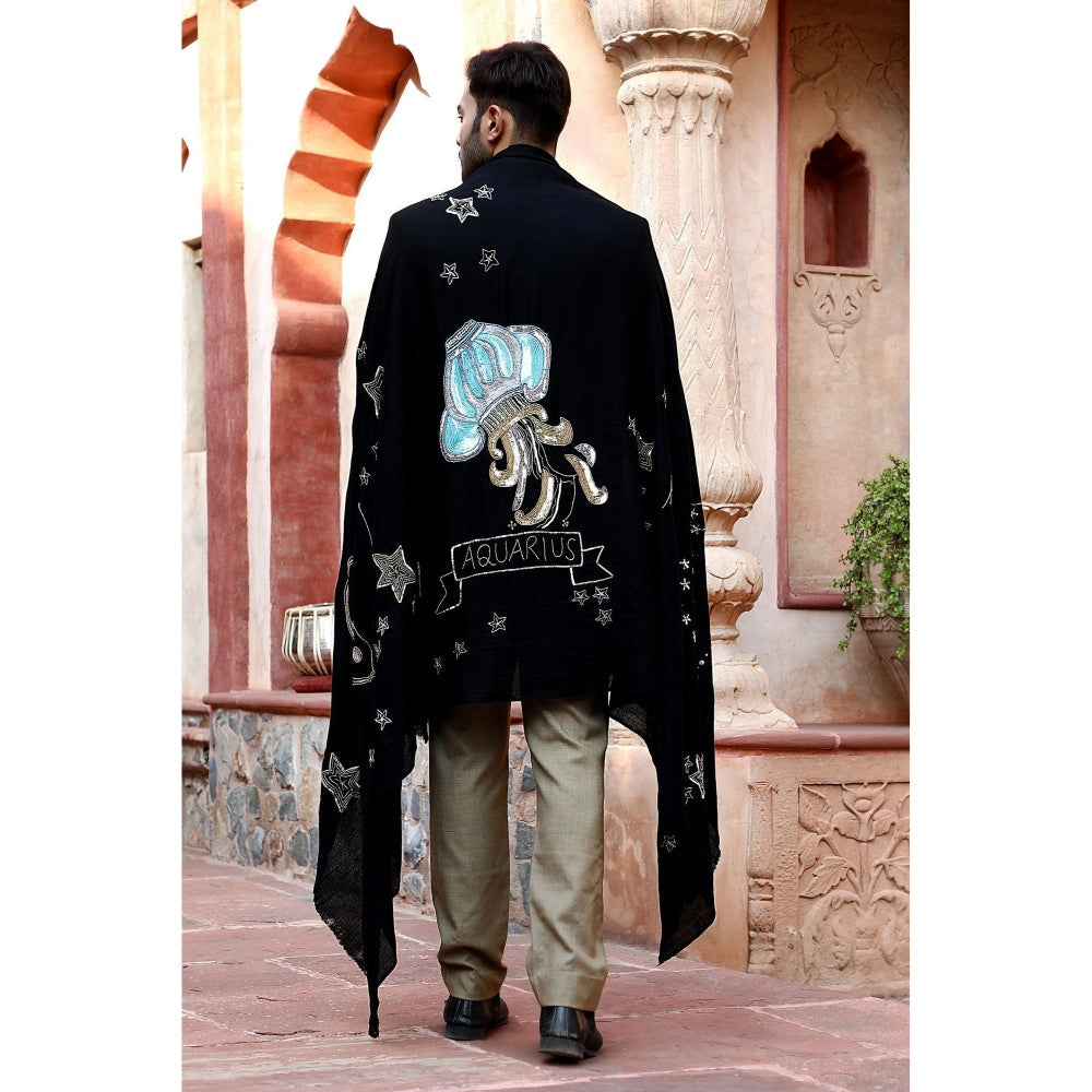 Dusala India Aquarius Sequence Pipe Work and Thread Work Shawl
