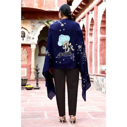 Dusala India Aquarius Sequence Pipe Work and Thread Work Shawl