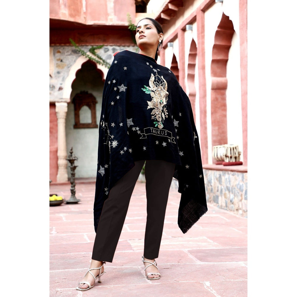 Dusala India Taurus Sequence Pipe Work and Thread Work Stole