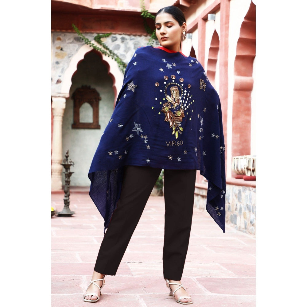 Dusala India Virgo Sequence Pipe Work and Thread Work Stole