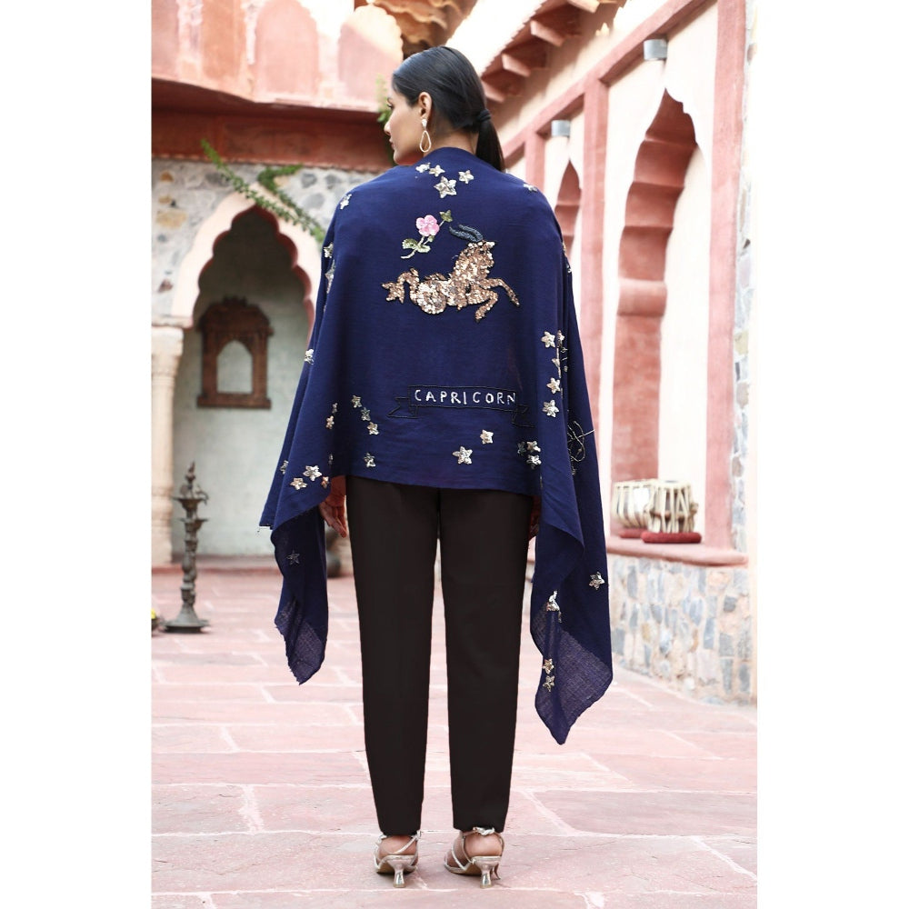 Dusala India Capricorn Sequence Pipe Work and Thread Work Stole