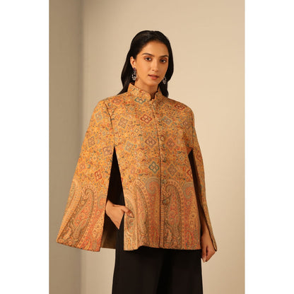 Dusala India Anibha Fine Wool Silk Cape