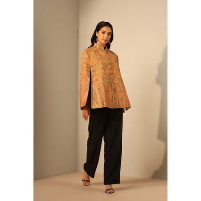 Dusala India Anibha Fine Wool Silk Cape