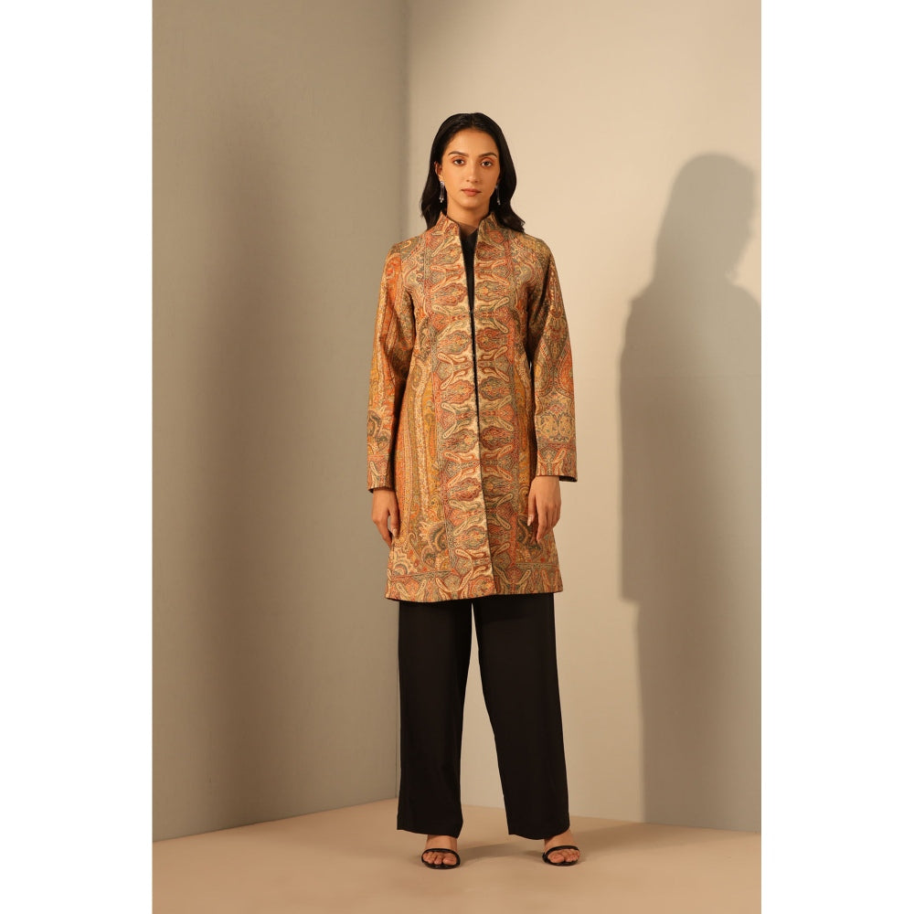 Dusala India Myra Fine Wool Silk Full Jacket