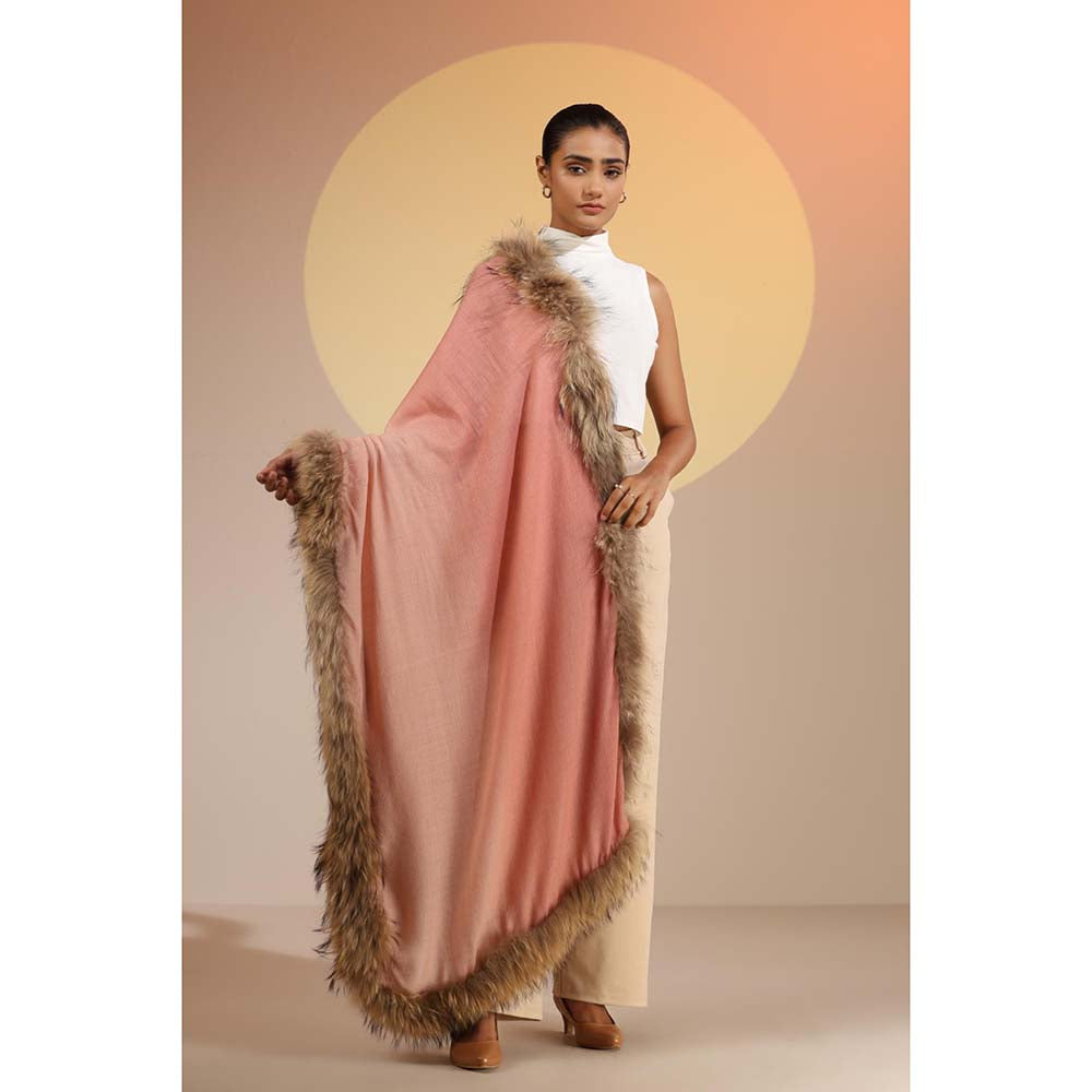 Dusala India Margaux Cashmere Fine Wool Ombre Fur Stole