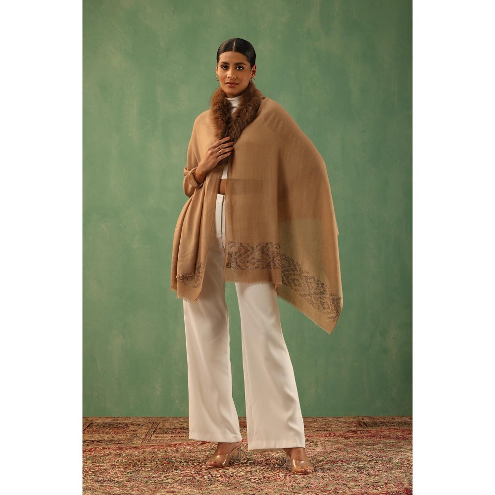 Dusala India Angira Cashmere Fur Stole