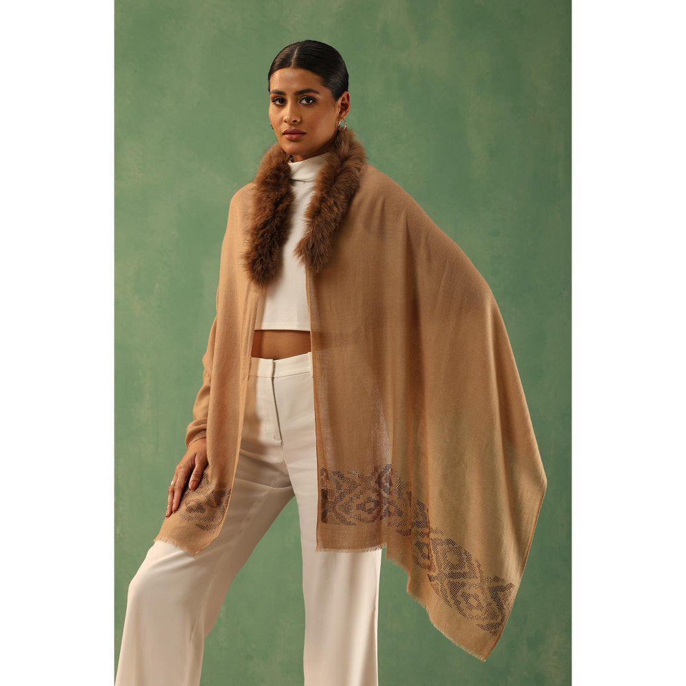 Dusala India Angira Cashmere Fur Stole