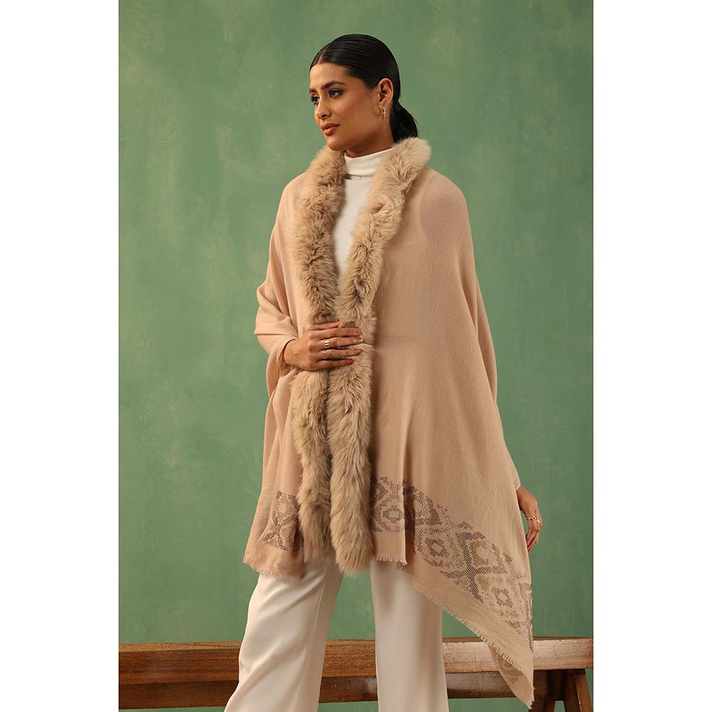 Dusala India Margha Cashmere Fur Stole